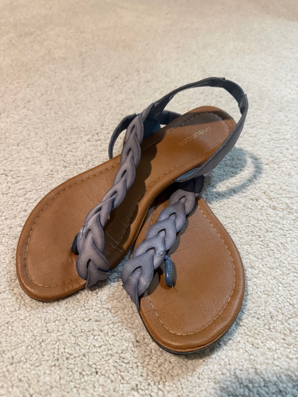 Maurices Braided Slingback Sandals in Gray and Brown